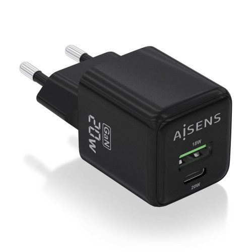 Fali töltő Aisens ASCH-20W2P011-BK 20 W Fekete (1 egység)