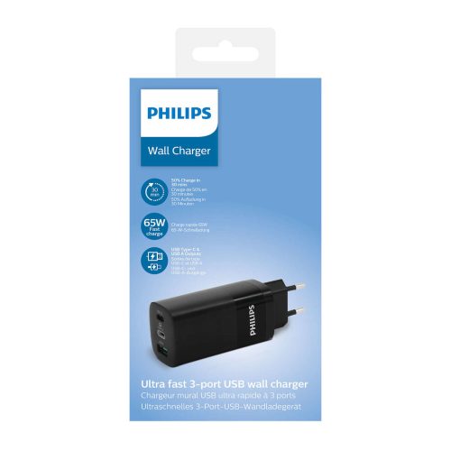 Fali töltő Philips DLP2681/12 65 W Fekete (1 egység)