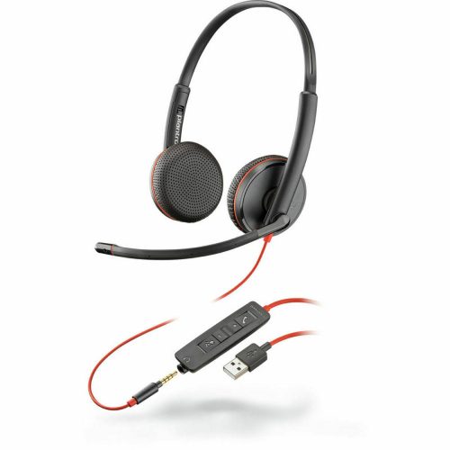 Fejhallgató Mikrofonnal Plantronics 209747-201 Fekete Piros