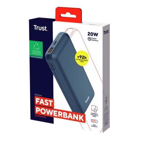 Powerbank Trust 25034 Kék 20000 mAh (1 egység)